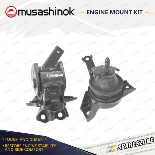 Musashinok LH + RH Engine Mount Kit for Kia Cerato LD 2.0L 4Cyl G4GC 04-09 Auto