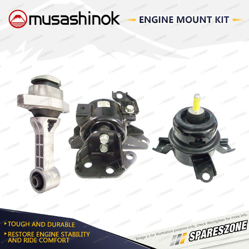 Musashinok Full Engine Mount Kit for Kia Soul AM 1.6L G4FC D4FB 09-14 Manual