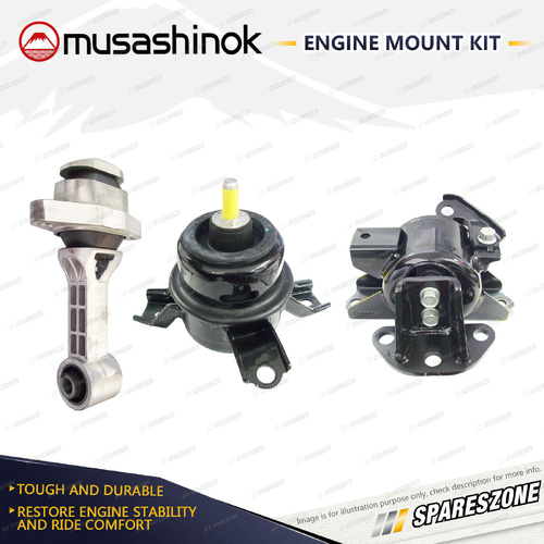 Musashinok Full Engine Mount Kit for Kia Soul AM 1.6L G4FC D4FB 09-14 Auto