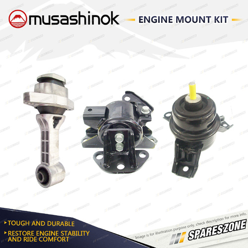 Musashinok Full Engine Mount Kit for Kia Soul AM 2.0L 4Cyl G4NA 11/11-1/14 Auto