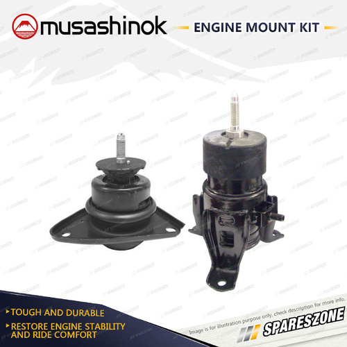 Musashinok LH + RH Engine Mount Kit for Kia Cerato TD 2.0L 4Cyl G4KD 09-13 Auto