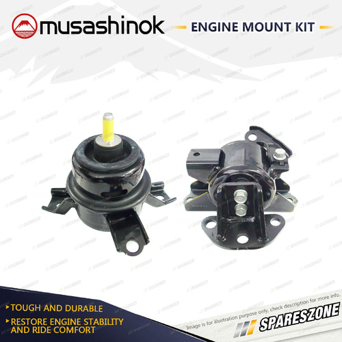 Musashinok LH + RH Engine Mount Kit for Kia Soul AM 1.6L G4FC D4FB 09-14 Auto