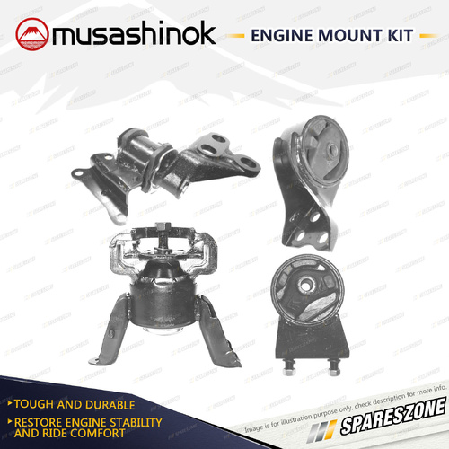 Musashinok Full Engine Mount Kit for Mazda 323 BA Astina 2.0L V6 KF 94-98 Manual