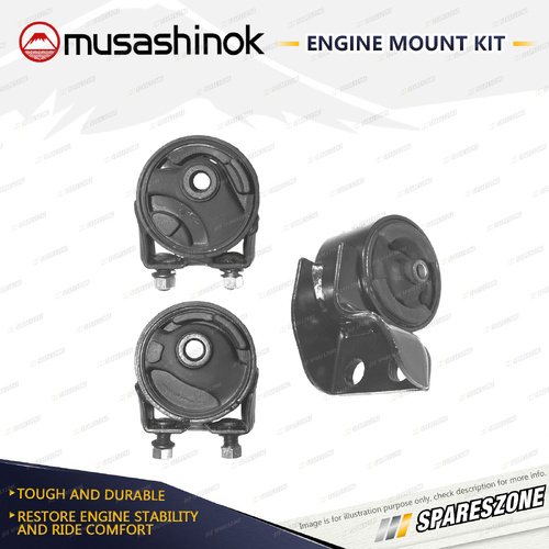 Musashinok Full Engine Mount Kit for Mazda 121 DB 1.3L 1.5L B3 B5 90-97 Manual