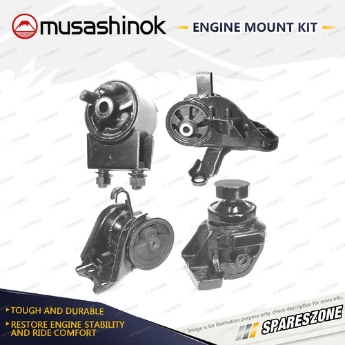 Musashinok Full Engine Mount Kit for Mazda MX6 GE 2.5L 4WS 2WS KL 91-97 Manual