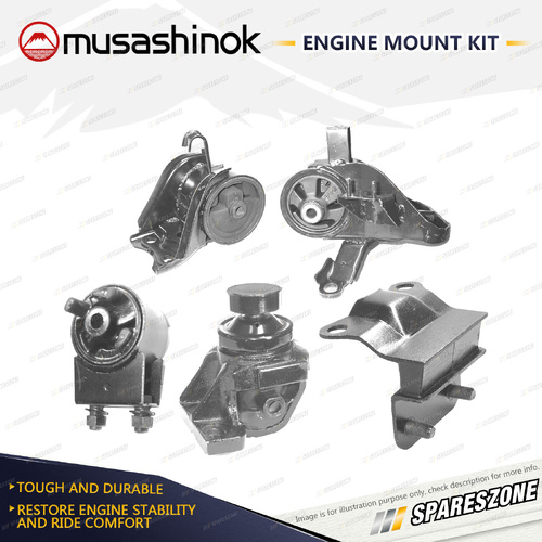 Musashinok Full Engine Mount Kit for Mazda 626 GE 2.5L V6 KL 1/92-6/97 Manual