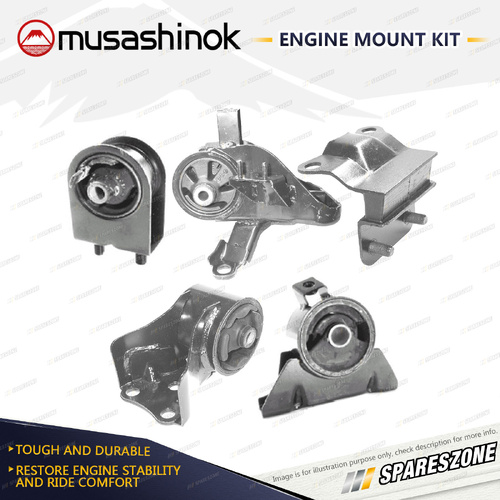 Musashinok Full Engine Mount Kit for Mazda 626 GF 2.0L 4Cyl FSDE 97-99 Manual