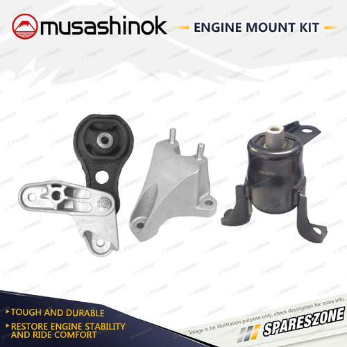 Musashinok Full Engine Mount Kit for Mazda 2 DE 1.5L ZY Manual LH with Bracket