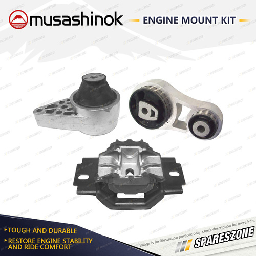 Musashinok Full Engine Mount Kit for Mazda 2 DY 1.5L 4Cyl ZY 12/02-8/07 Manual