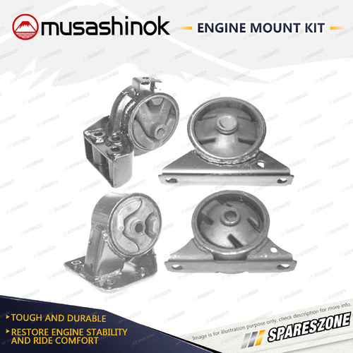 Musashinok Full Engine Mount Kit for Mitsubishi Lancer CC CE 1.6L 1.8L Manual