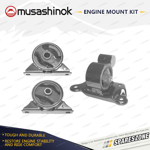 Musashinok Full Engine Mount Kit for Mitsubishi FTO 2.0L V6 6A12 10/94-8/01 Auto