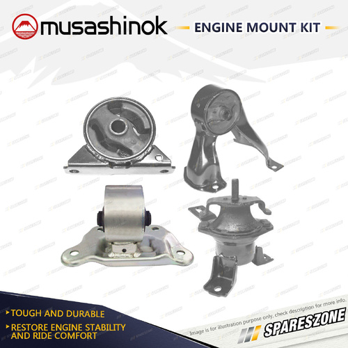Full Engine Mount Kit for Mitsubishi Lancer CH 2.4L 4Cyl - Wagon 4G69 05-07 Auto