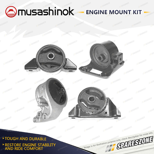 Musashinok Full Engine Mount Kit for Mitsubishi Nimbus UF RVR N23W 92-98 Auto