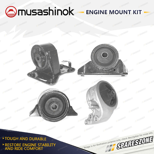 Musashinok Full Engine Mount Kit for Mitsubishi Nimbus UF 2.4L 4G64 92-98 Manual