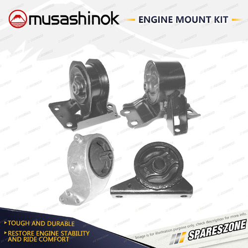 Full Engine Mount Kit Type1 for Mitsubishi Galant HJ 2.0L 4G63 93-95 Auto
