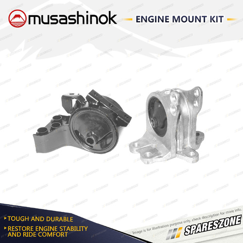 Musashinok LH + RH Engine Mount for Mitsubishi Galant HJ 2.0L V6 6A12 93-96 Auto