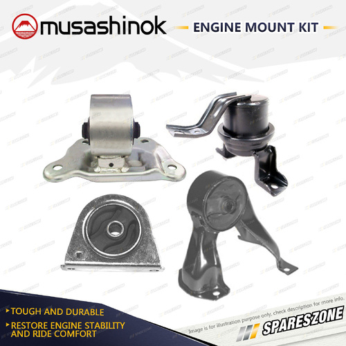 Full Engine Mount Kit for Mitsubishi Lancer CG CH 2.0L 02-06 Auto Offset Bush