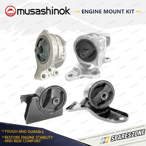 Musashinok Full Engine Mount Kit for Mitsubishi Nimbus UG 2.4L 4G64 98-03 Auto