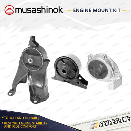 Musashinok Full Engine Mount Kit for Mitsubishi 380 DB 3.8L V6 05-08 Auto & Man