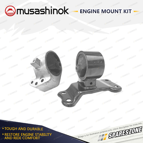 Musashinok LH + RH Engine Mount for Mitsubishi Lancer CY CT CZ 2.0L 4G63T 01-07