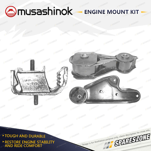 Musashinok Full Engine Mount Kit for Nissan Prairie M10 1.5L E15 82-86 Manual