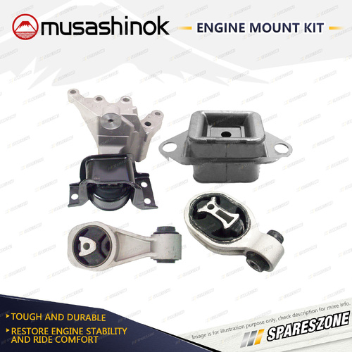 Musashinok Full Engine Mount Kit for Nissan Pulsar B17 C12 1.6L 13-18 Maunal