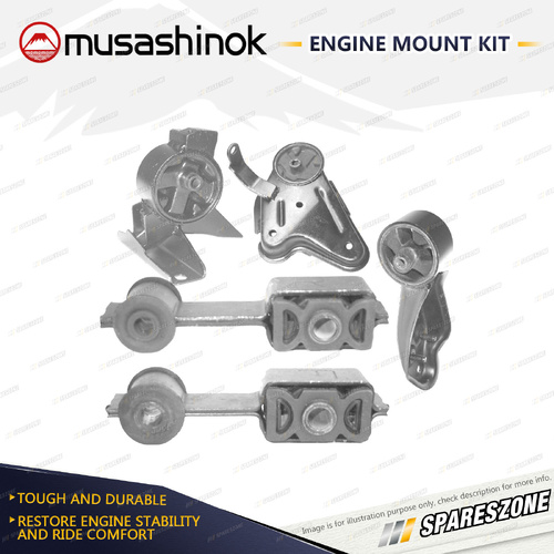 Musashinok Full Engine Mount Kit for Nissan Pulsar N13 1.6L 1.8L 87-91 Manual