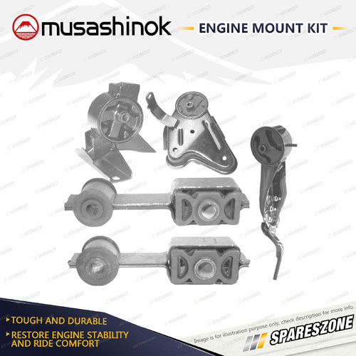 Musashinok Full Engine Mount Kit for Nissan Pulsar N13 1.6L 1.8L 4Cyl 87-91 Auto
