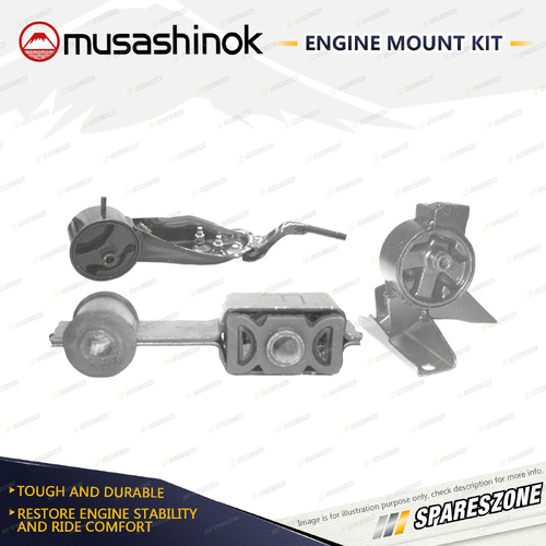 Full Engine Mount Kit for Nissan EXA KN 13 1.8L 4Cyl CA18DE 87-91 Auto & Man