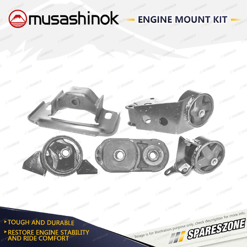 Musashinok Full Engine Mount Kit for Nissan Pulsar N15 1.6L GA16DE 95-00 Manual