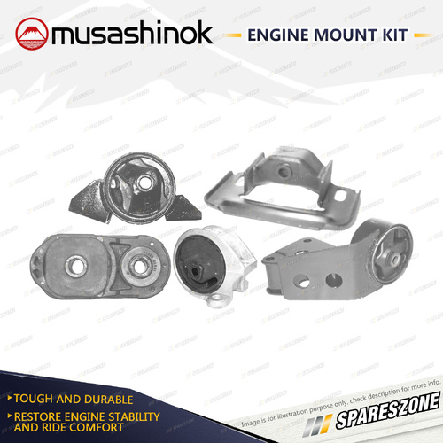Musashinok Full Engine Mount Kit for Nissan Pulsar N15 2.0L SR20DE 95-00 Manual