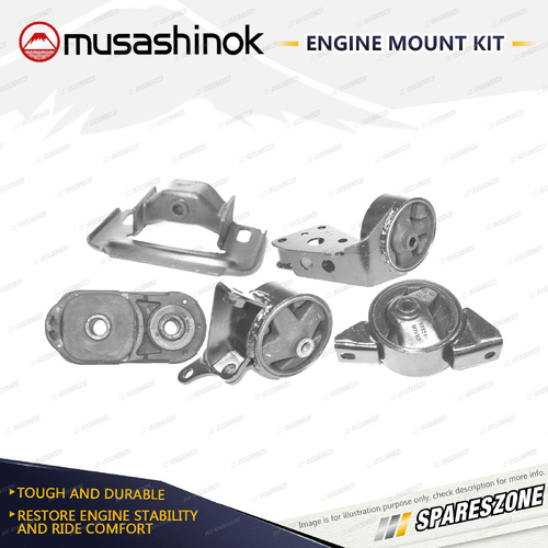 Musashinok Full Engine Mount Kit for Nissan Pulsar N15 1.6L GA16DE 95-00 Auto