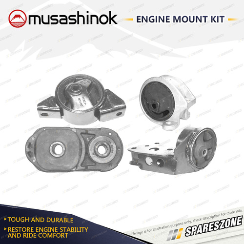 Musashinok Full Engine Mount Kit for Nissan Pulsar N14 2.0L SR20DE 91-95 Auto