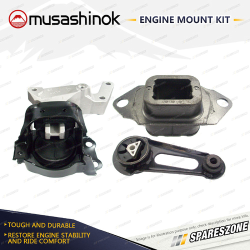 Musashinok Full Engine Mount Kit for Nissan Almera N17 Micra K13 1.5L 4Cyl 10-On
