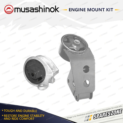 Musashinok LH + RH Engine Mount for Nissan NX NX-R Pulsar N14 2.0L 91-96 Manual