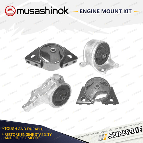 Musashinok Full Engine Mount Kit for Nissan Bluebird U13 2.4L KA24DE 93-97 Auto