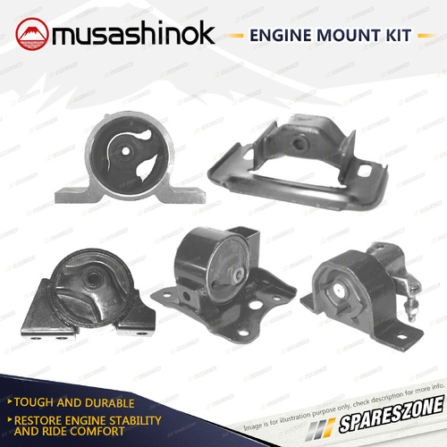 Musashinok Full Engine Mount Kit for Nissan Pulsar N16 1.6L QG16DE 00-05 Auto