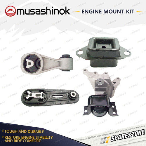 Full Engine Mount Kit for Nissan Pulsar C12 1.8L 4Cyl FWD MRA8DE 13-18 Man CVT