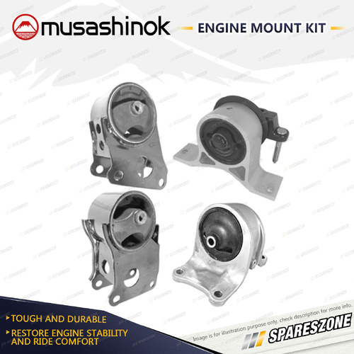 Musashinok Full Engine Mount Kit for Nissan Altima L31 2.5L QR25DE 01-06 Auto