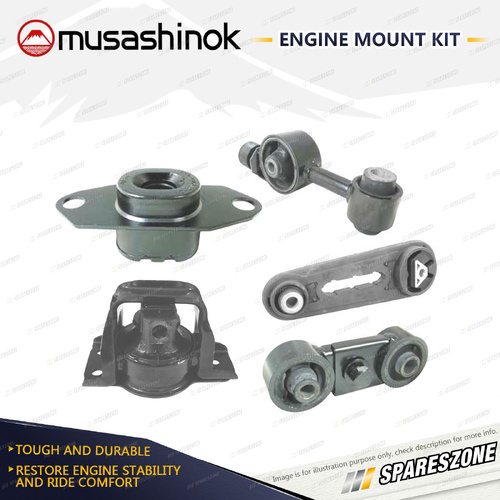 Musashinok Full Engine Mount Kit for Nissan Tiida C11 1.8L MR18DE 06-14 Auto