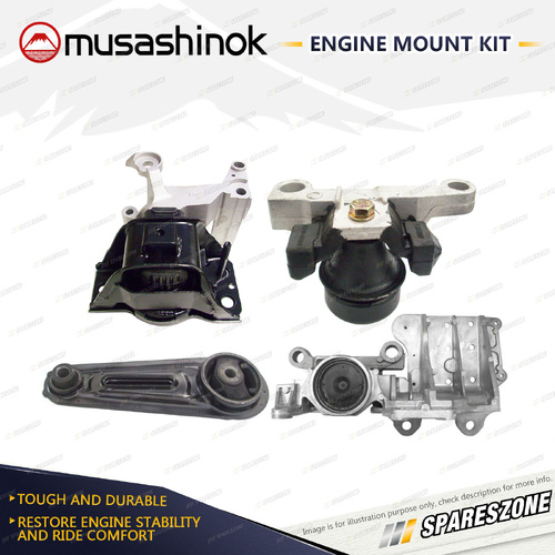 Full Engine Mount Kit for Nissan Qashqai J10 2.0L FWD MR20DE 09-16 CVT 184mm C-C