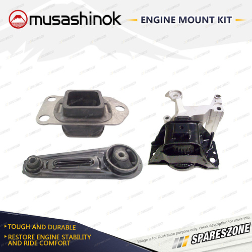 Full Engine Mount Kit for Nissan Dualis J10 2.0L 4Cyl AWD MR20DE 08-15 184mm C-C