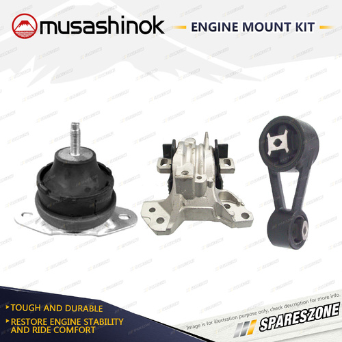 Musashinok Full Engine Mount Kit for Peugeot 407 3.0L V6 ES9A 04-09 Auto & Man