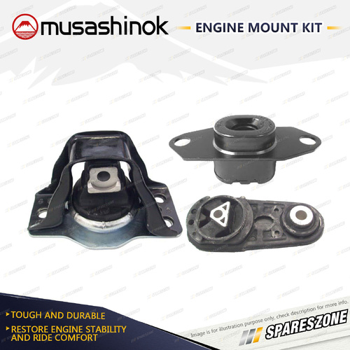 Musashinok Full Engine Mount Kit for Renault Megane X84 2.0L 4Cyl 03-06