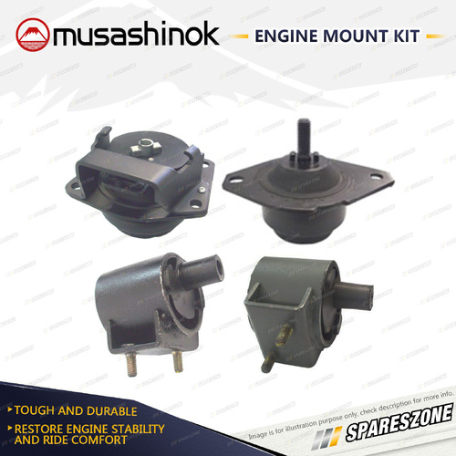 Musashinok Full Engine Mount Kit for Saab 900 16 2.0L 2.1L 85-93 AT MT