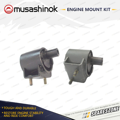 Musashinok LH + RH Engine Mount Kit for Saab 900 16 2.0L 2.1L 85-93 AT MT