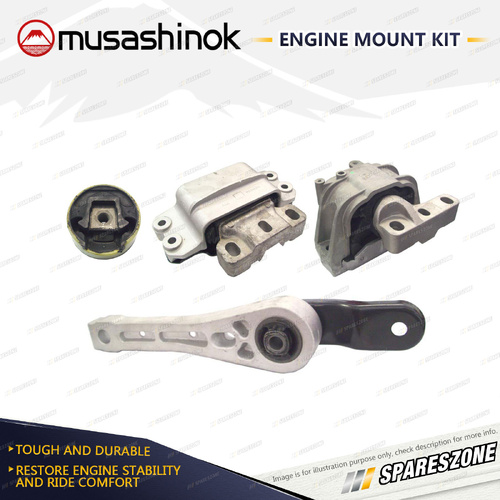 Full Engine Mount Kit for Skoda Octavia Elegance 1Z 2.0L FSI 4Cyl BVY 07-09 Auto