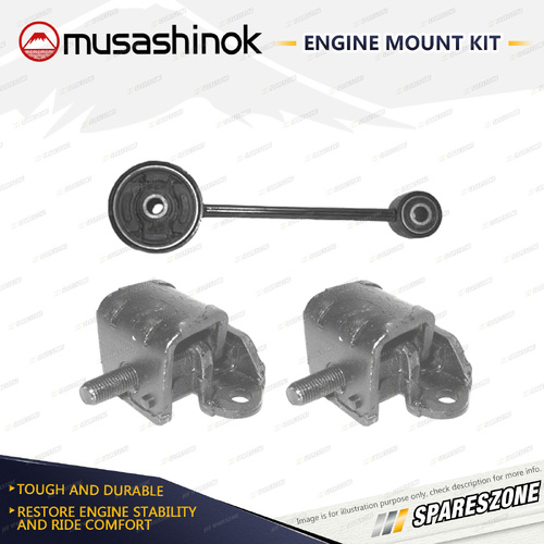 Musashinok Full Engine Mount Kit for Subaru GL1.8L 4Cyl 4WD EA82 82-94 Manual