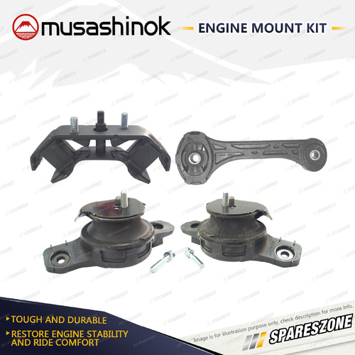 Musashinok Full Engine Mount Kit for Subaru XV GP7 2.0L 4Cyl AWD FB20A 12-16 CVT