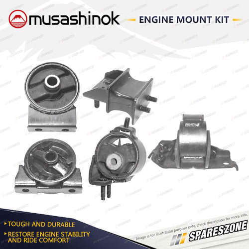 Musashinok Full Engine Mount Kit for Toyota Camry SV20 1.8L 4Cyl 86-89 Manual